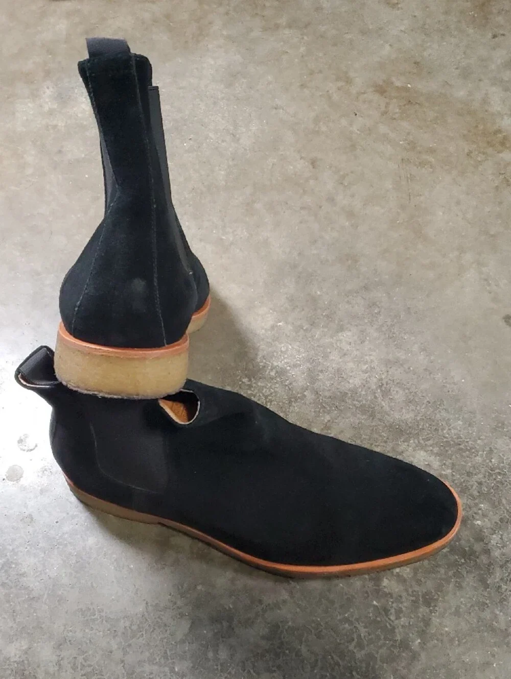 New Republic, Mark McNairy Houston Black Suede Boots with Crepe Sole Men Size 13